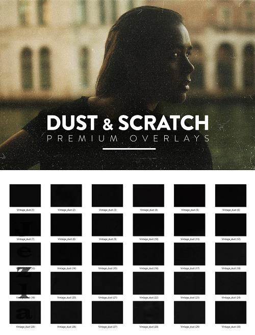 30 Dust and Scratches Overlay HQ - 25419779