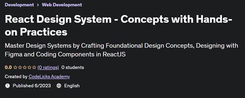 React Design System – Concepts with Hands–on Practices |  Download Free
