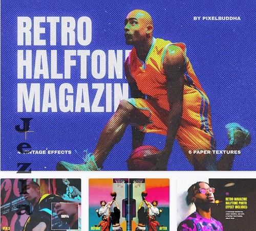 Retro Magazine Halftone Photo Effect - 25412654