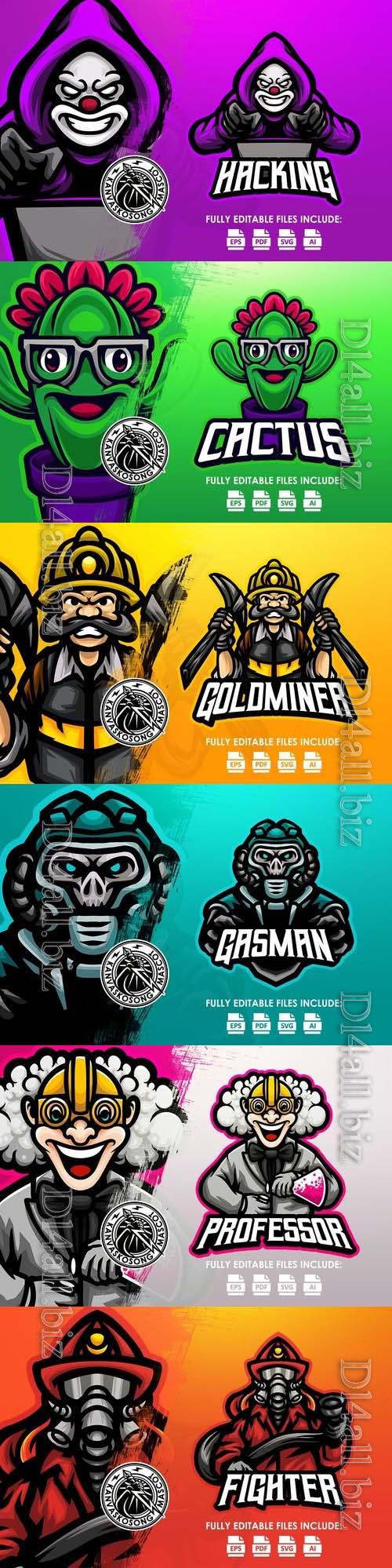 Logo mascot vector design template vol 20