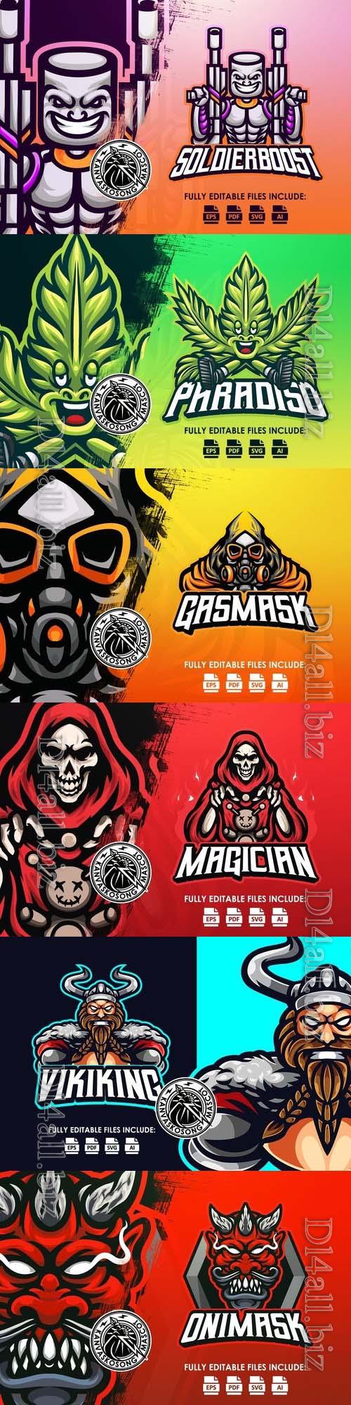 Logo mascot vector design template vol 23