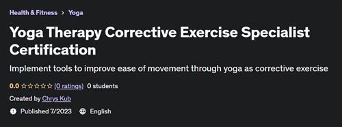 Yoga Therapy Corrective Exercise Specialist Certification