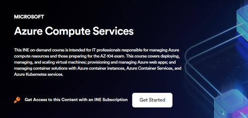 INE – Azure Compute Services