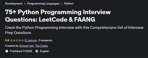 75+ Python Programming Interview Questions LeetCode & FAANG