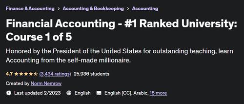 Financial Accounting – #1 Ranked University Course 1 of 5
