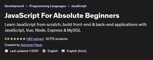 JavaScript For Absolute Beginners by Ashutosh Pawar