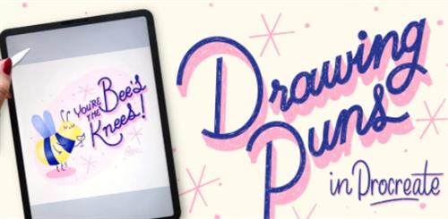 Drawing–Puns–in–Procreate–Short–Sweet–Lettering