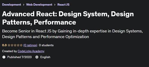 Advanced React Design System, Design Patterns, Performance