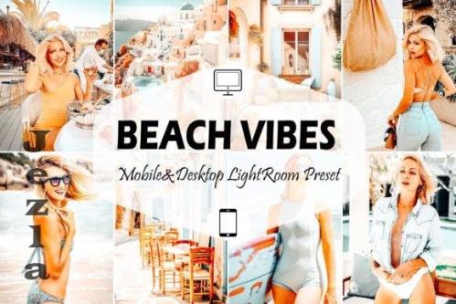 10 Beach Vibes Mobile & Desktop Lightroom Presets, Orange - 2656263