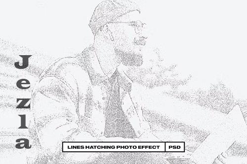 Lines Hatching Photo Effect - LJDMEWQ