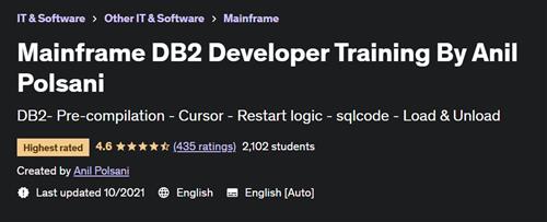 Mainframe DB2 Developer Training By Anil Polsani |  Download Free