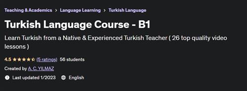 Turkish Language Course – B1