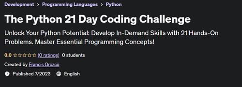 The Python 21 Day Coding Challenge