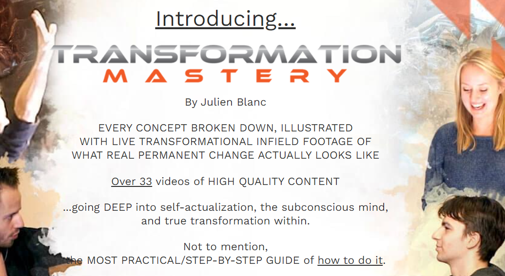 Julien Blanc – Transformation Mastery 2023 |  Download Free