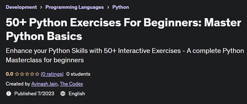 50+ Python Exercises For Beginners Master Python Basics |  Download Free