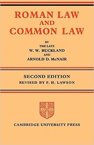 Roman Law and Common Law A Comparison in Outline Ed 2