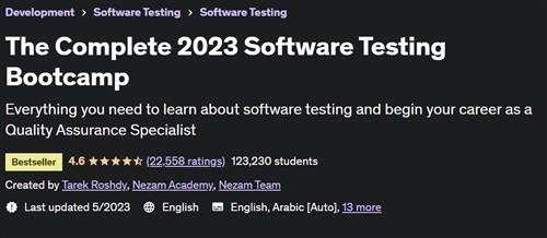 The Complete 2023 Software Testing Bootcamp