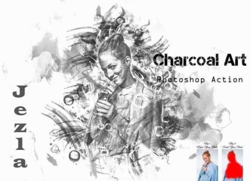 Charcoal Art Photoshop Action - 25435779