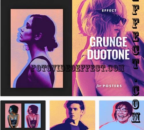 Grunge Duotone Poster Photo Effect - 16490794