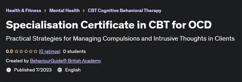 Specialisation Certificate in CBT for OCD