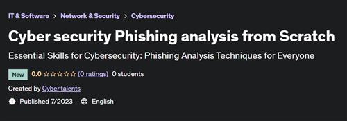 Cyber security Phishing analysis from Scratch |  Download Free