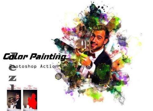 Color Painting Photoshop Action - 25433802
