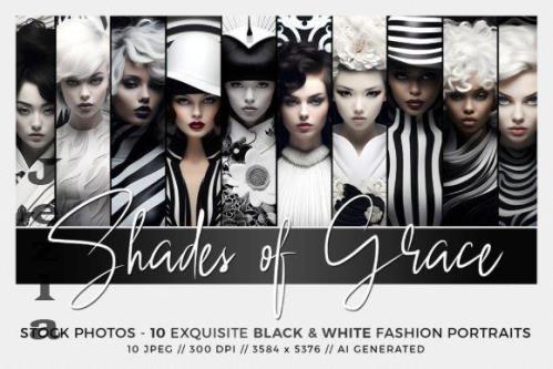 10 Black and White Fashion Portraits - 25431997