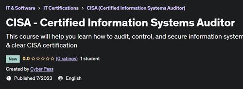 CISA – Certified Information Systems Auditor (2023)