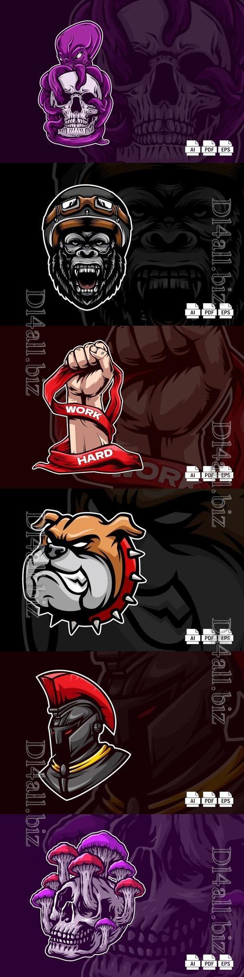 Logo mascot vector design template vol 33