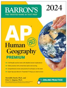 AP Human Geography Premium, 2024 6 Practice Tests + Comprehensive Review + Online Practice (Barron's Test Prep)
