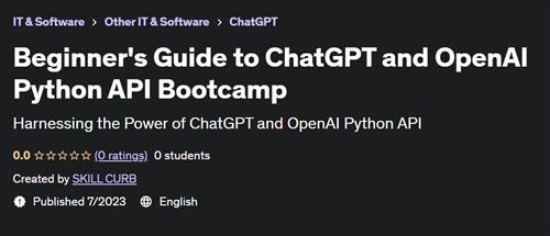 Beginner's Guide to ChatGPT and OpenAI Python API Bootcamp |  Download Free