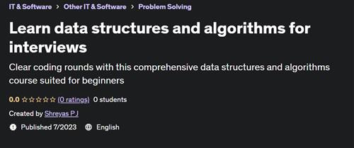 Learn data structures and algorithms for interviews |  Download Free