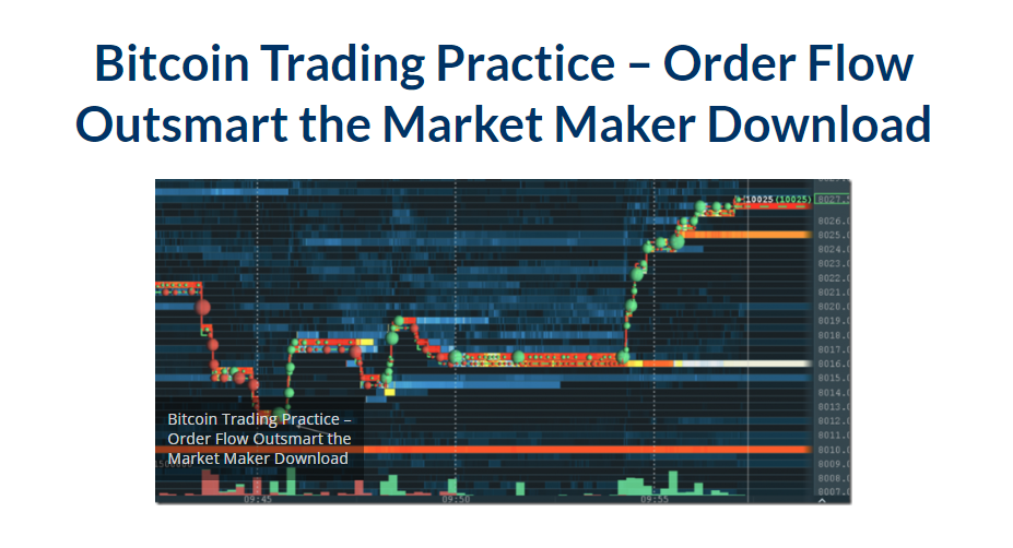 Bitcoin Trading Practice – Order Flow Outsmart the Market Maker Download 2023 |  Download Free