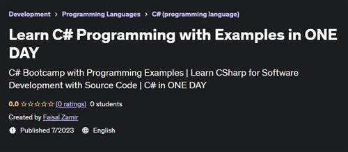 Learn C# Programming with Examples in ONE DAY