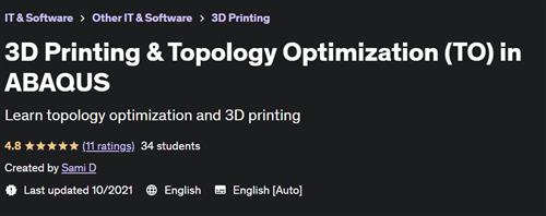 3D Printing & Topology Optimization (TO) in ABAQUS