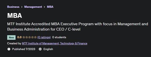 Udemy – MBA 2023
