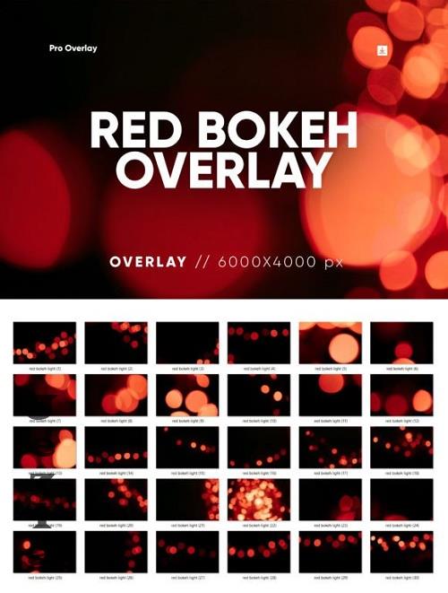 30 Red Bokeh Overlay HQ - 26069744