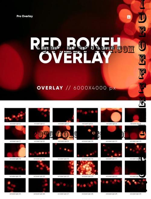 30 Red Bokeh Overlay HQ - 26069744