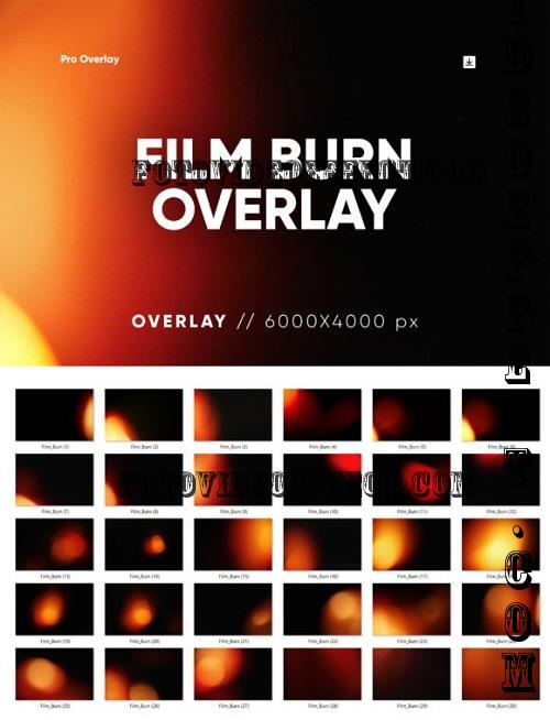 30 Film Burn Overlay HQ - 26070576