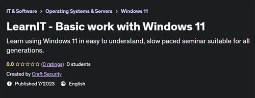 LearnIT – Basic work with Windows 11