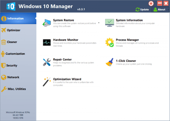 Yamicsoft Windows 10 Manager 3.8.3 Multilingual