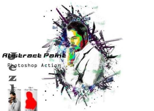Abstract Paint Photoshop Action - 26688678
