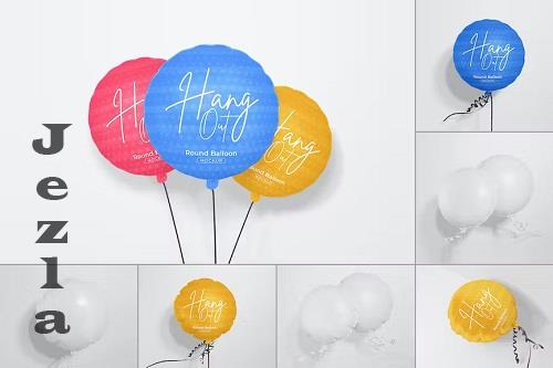 Round Foil Helium Balloon Psd Mockups Set - RJT8X7P