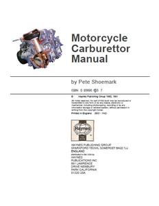 Motorcycle Carburettor Manual