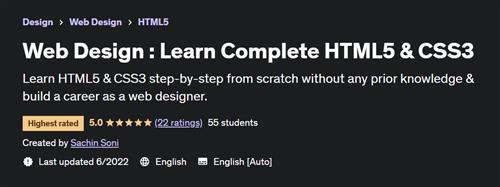 Web Design Learn Complete HTML5 & CSS3 |  Download Free