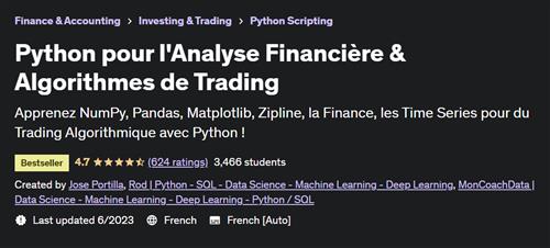 Python pour l'Analyse Financière & Algorithmes de Trading