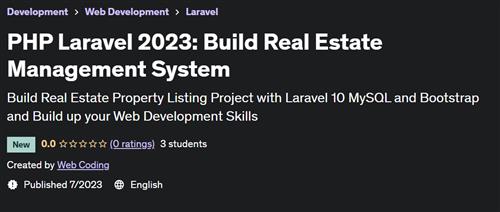 PHP Laravel 2023 Build Real Estate Management System