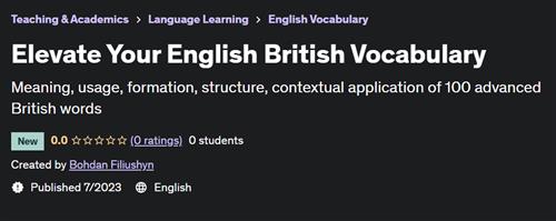 Elevate Your English British Vocabulary
