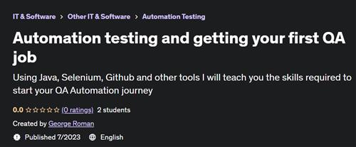 Automation testing and getting your first QA job |  Download Free