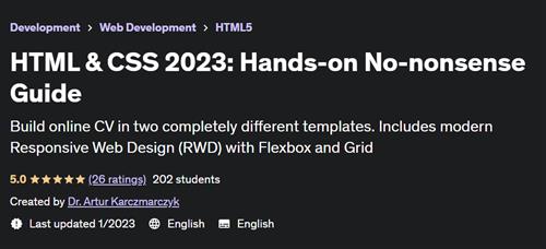 HTML & CSS 2023 – Hands-on No-nonsense Guide